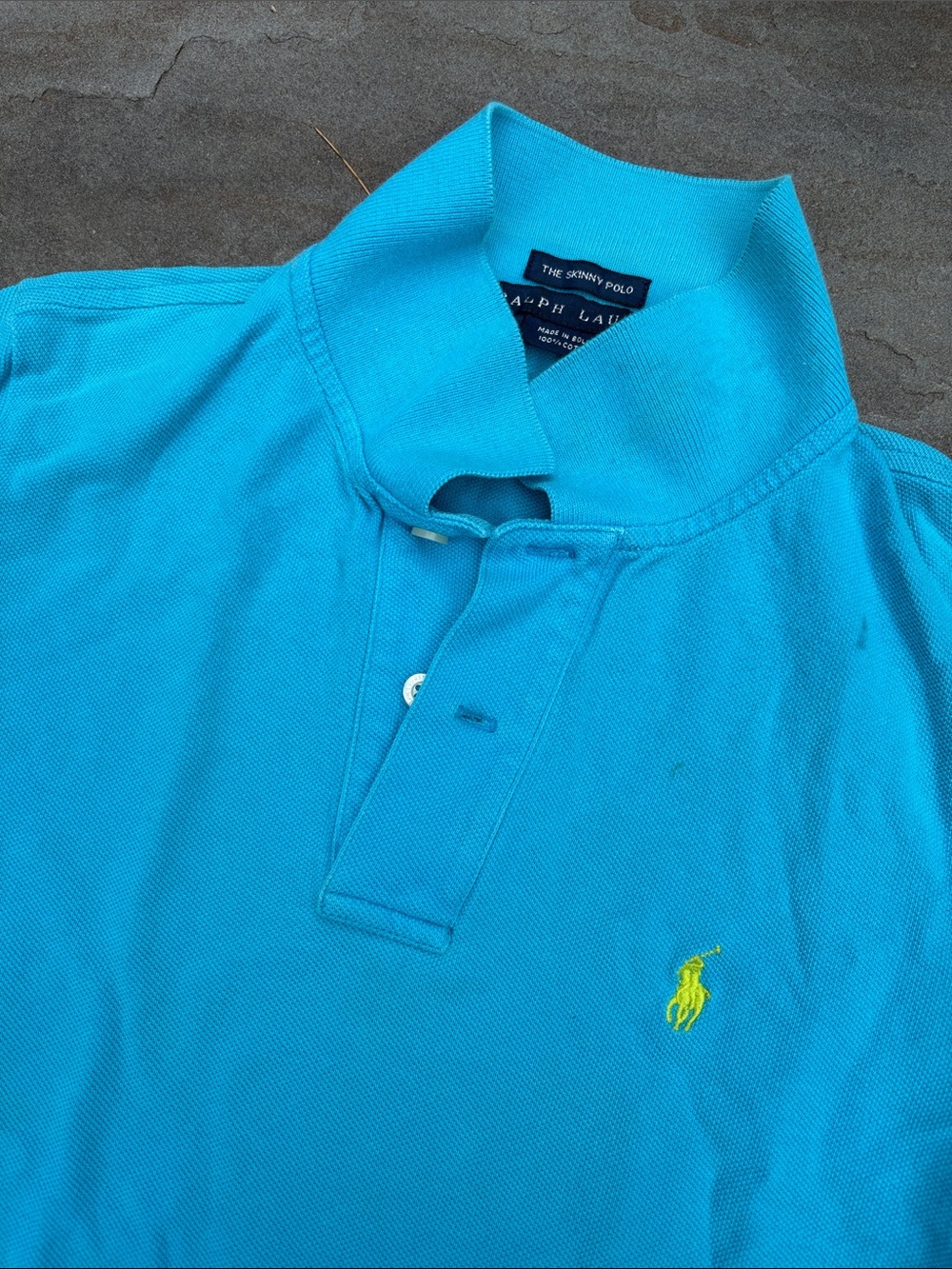 Ralph Lauren Turquoise Polo with Yellow Pony